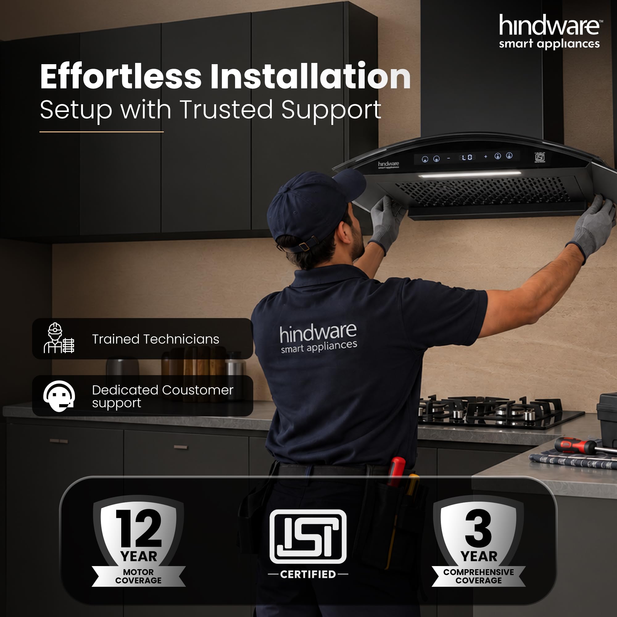 Hindware Amyra Kitchen Chimney - Filterless & Smart -8
