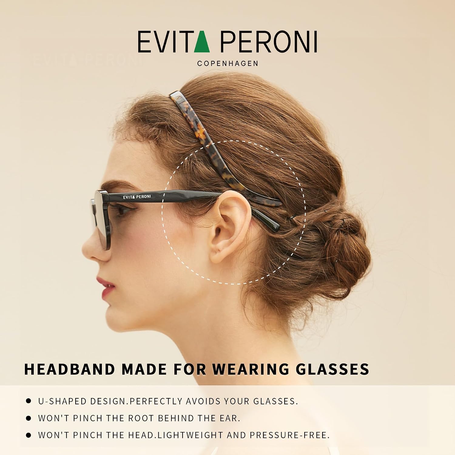 EVITA PERONI Hair Bands - No Pressure, No Headache, Comfortable Thin Non-Slip Headbands for Women's Hair and Fashion (2PCS) image 3