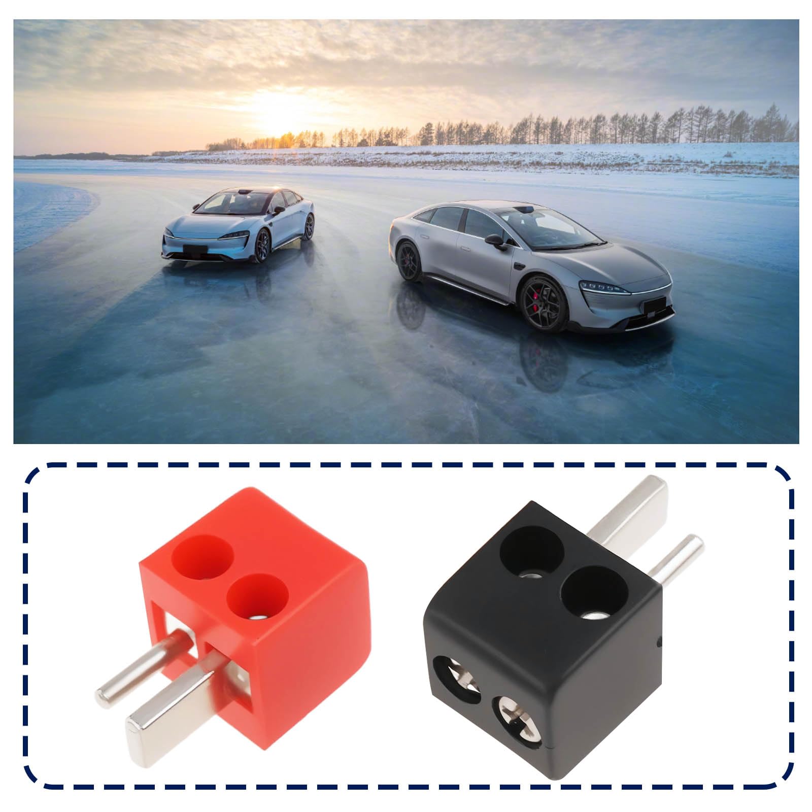 20 Pezzi Spinotto DIN A 2 Pin Per Altoparlanti ECSiNG | Connettori Con Vite Rosso E Nero Per Audio/Video