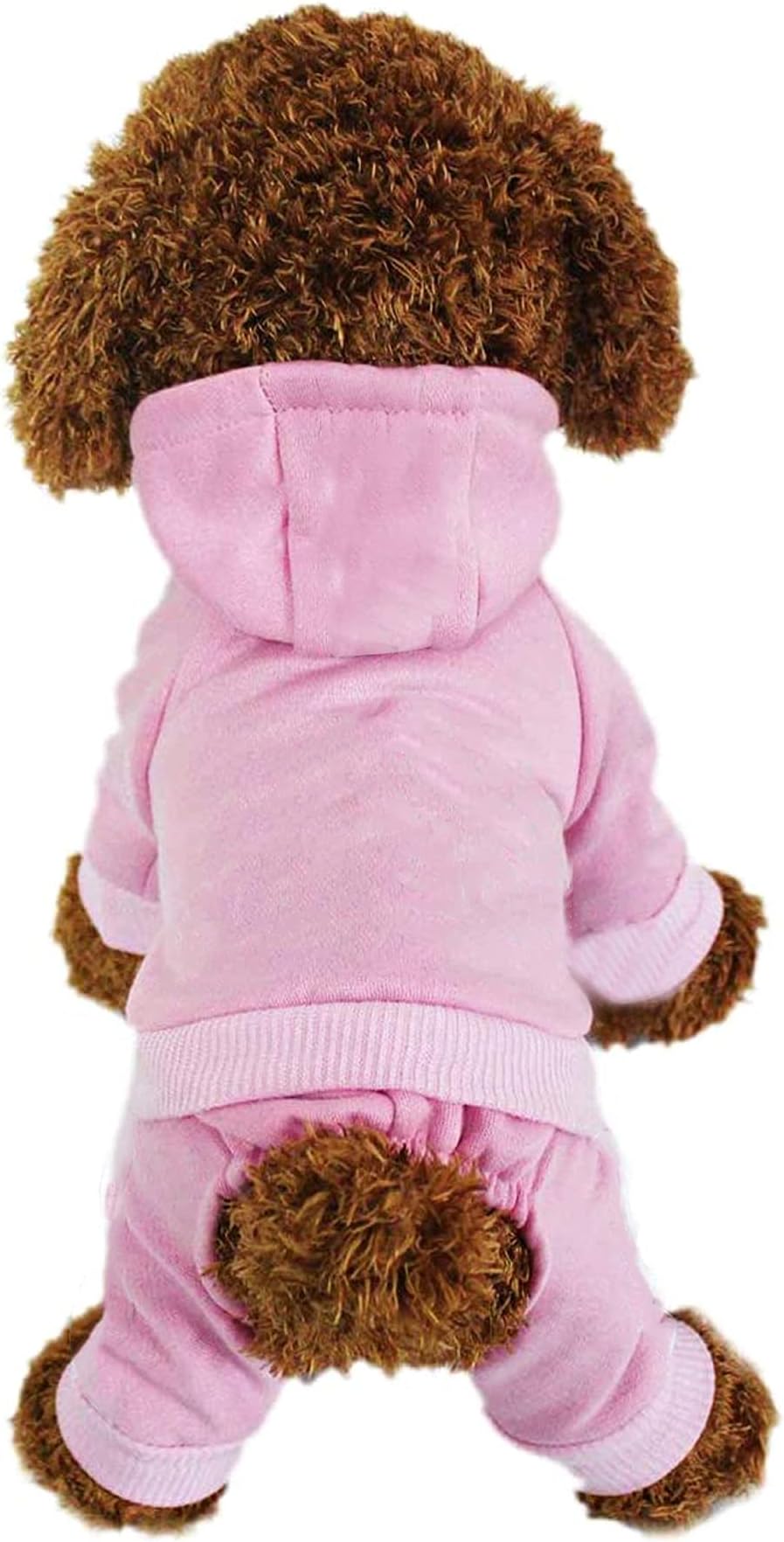 4 Legs Cotton Pet Cat Dog Hoodies Clothes Coat Jumpsuit Puppy Jacket Pullover Outwear Costume, Pink Small