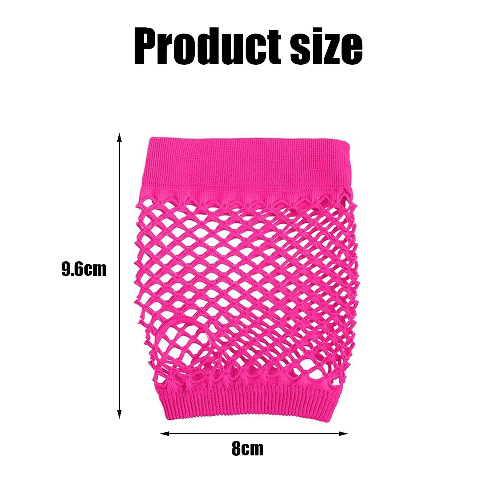 Fishnet Gloves, 13 works Mesh Gloves, Ladies' Neon Party Accessories From The 1980s - Image 2