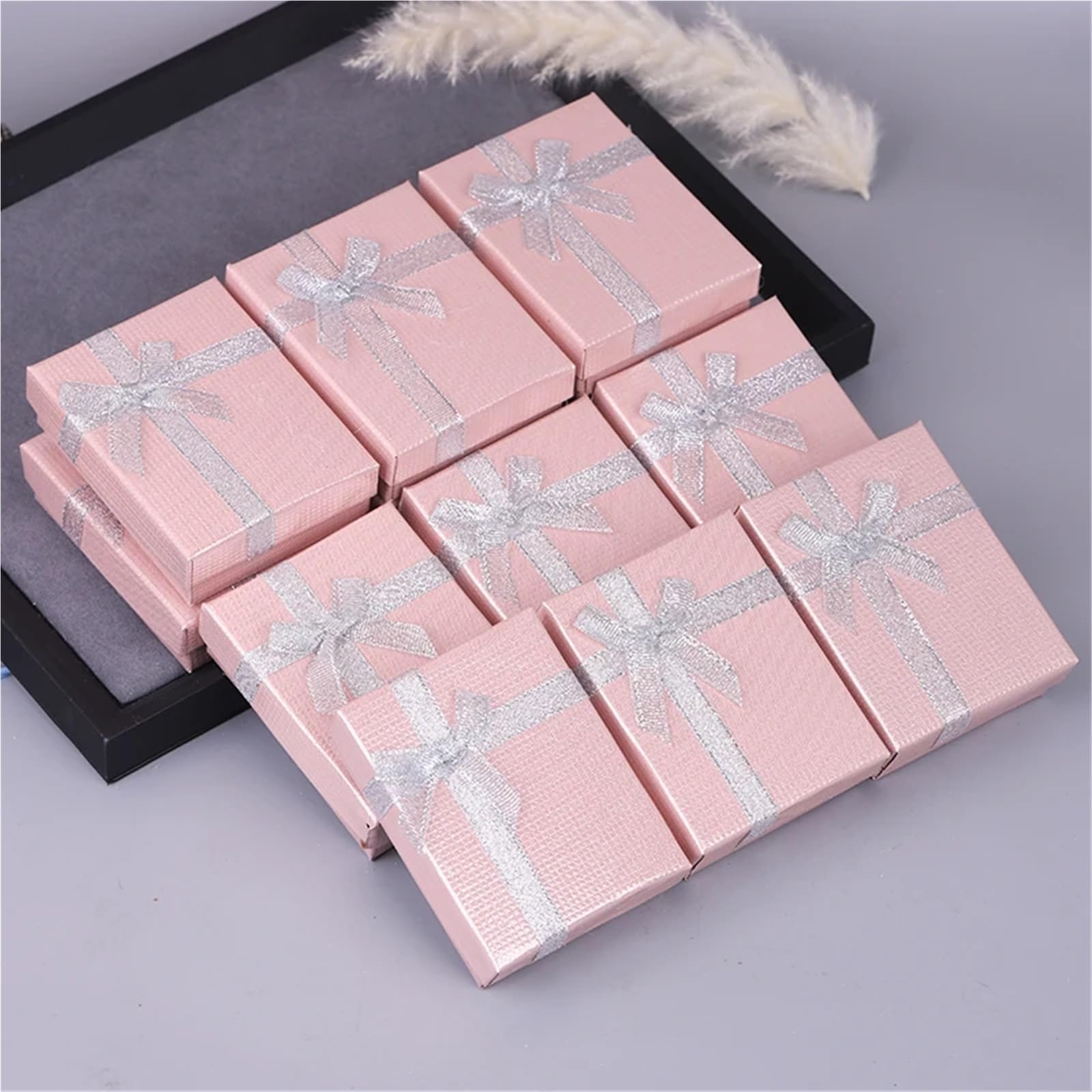 Schachteln mit Deckel für GeschenkeVerpackungen, 12 stücke Box Schmuck Verpackung Box Karton Schmuck Box Ohrringe Ring Halskette Geschenk(Color02)
