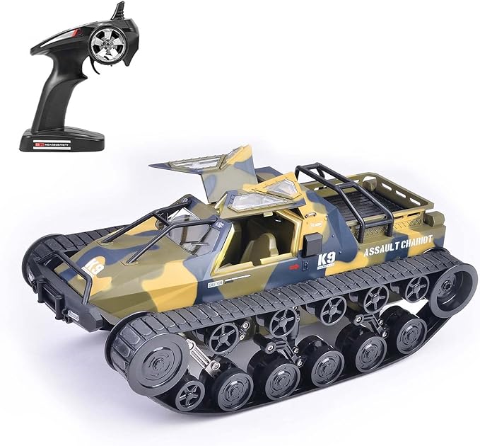 GoolRC RC Tank Car, 1/12 Scale 2.4GHz Remote Control