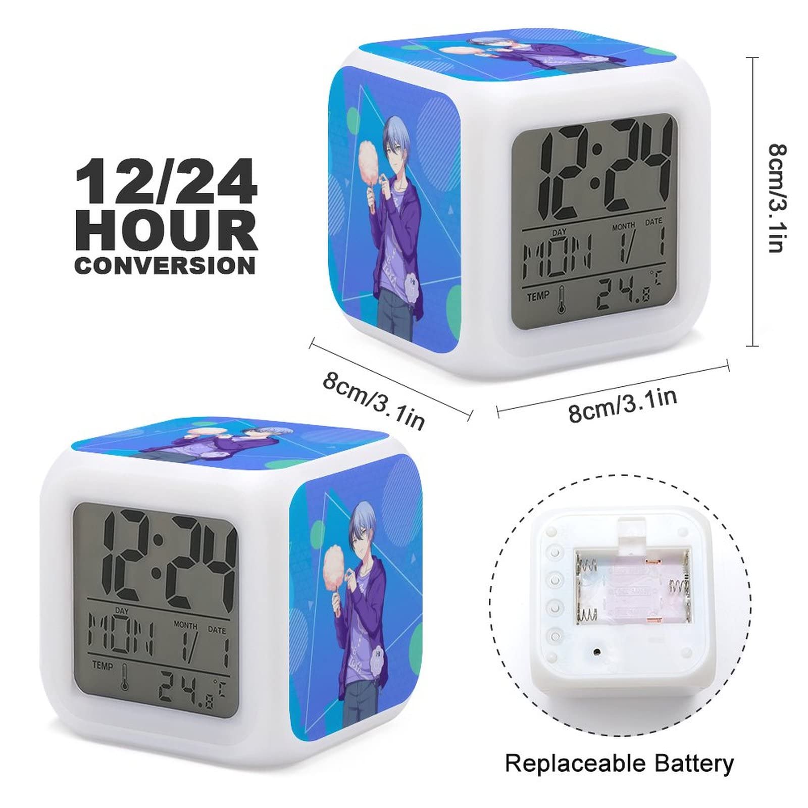 Amazon.co.jp: プロジェクトセカイ 青柳 冬弥 目覚まし時計 LED