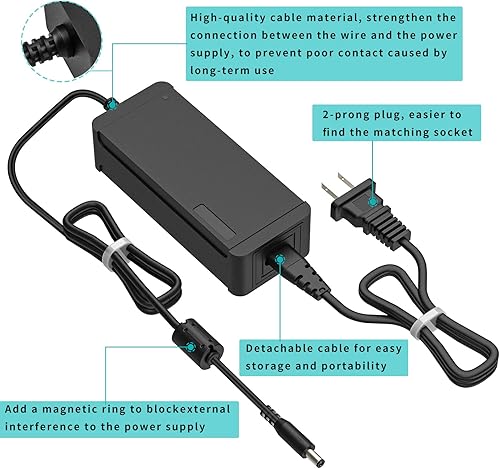 Miniatura 2 de SUPERNIGHT Fuente de alimentación de 12 V 5 A CA 100-240 V 50-60 Hz a CC 12 voltios adaptador de corriente para 5050 3528 tira de luz LED