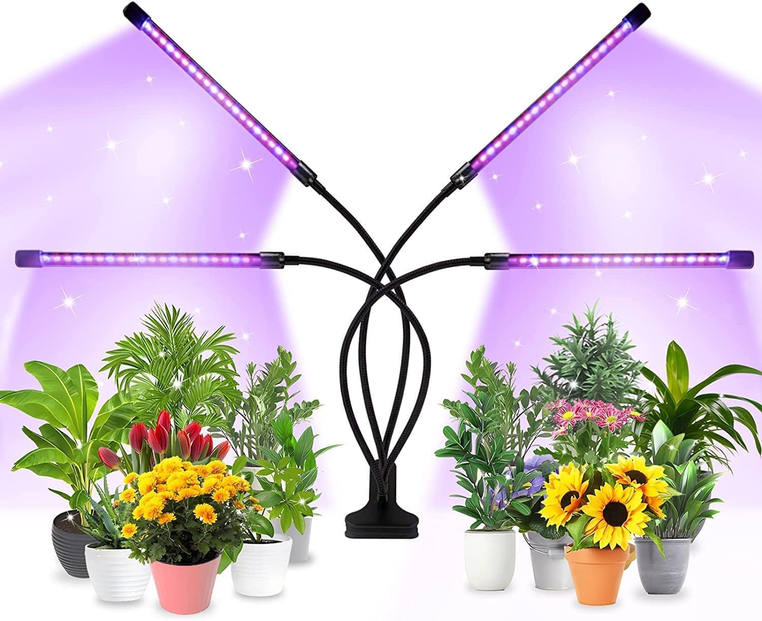 Vidhi sales Plant Grow Lights for Indoor Plants Four Head LED Grow Light with Full Spectrum USB Operated, LED Full Spectrum Plant Grow Lights, Indoor Plant Growing Light-image-40