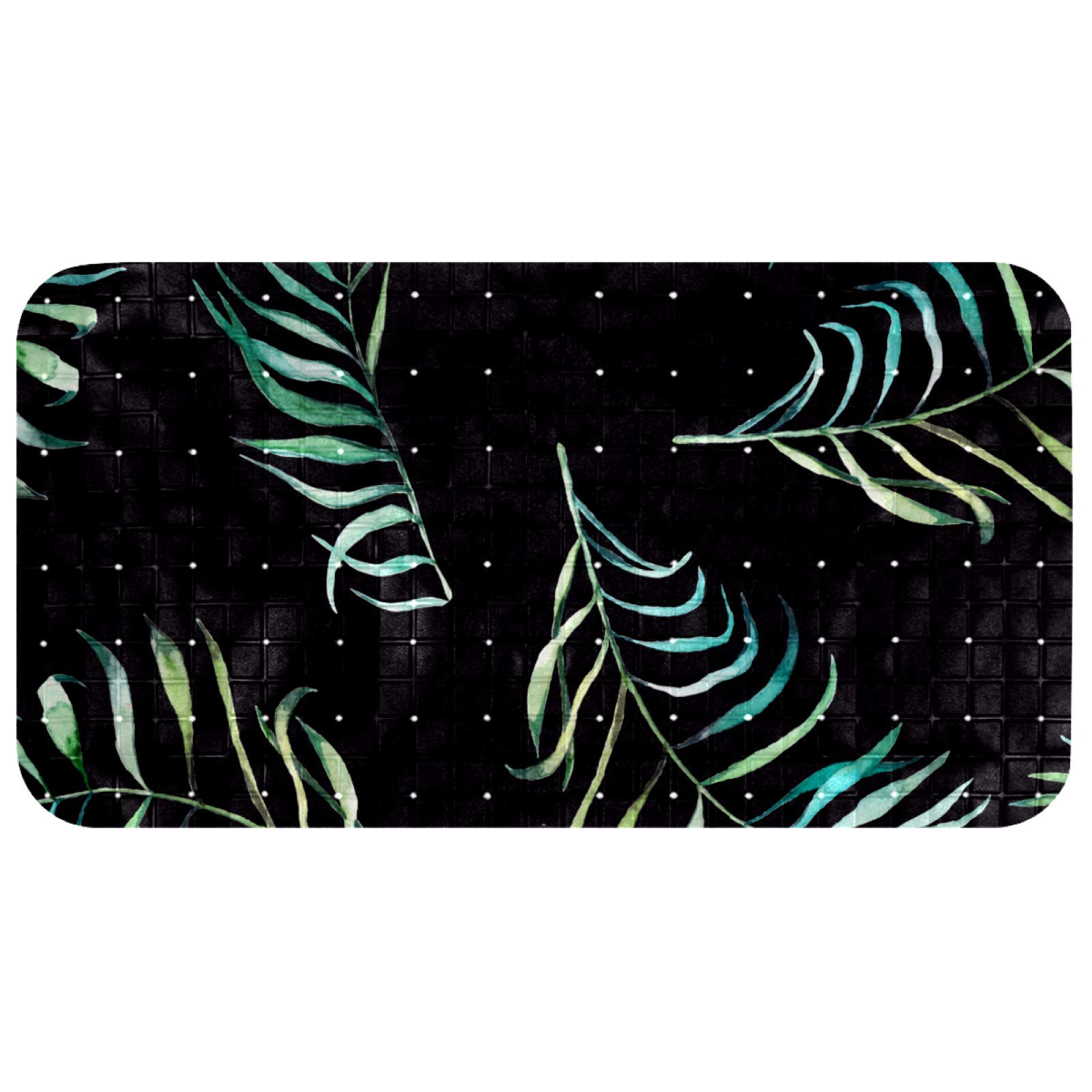 Tapis de bain antidérapant perforé Bennigiry 37,3 x 68,3 cm motif nature