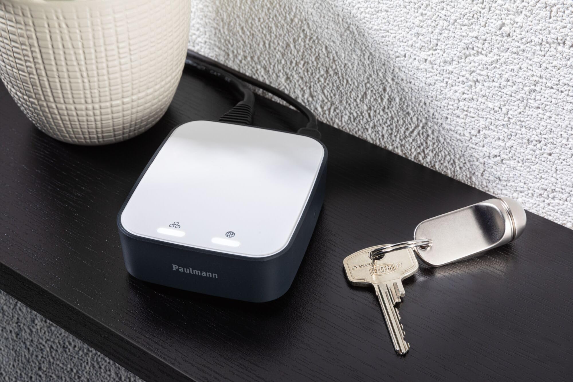 Paulmann 50135 Smart Home Zigbee Gateway Bridge Smik Panneau de commande en plastique blanc/anthracite, Smik Bridge