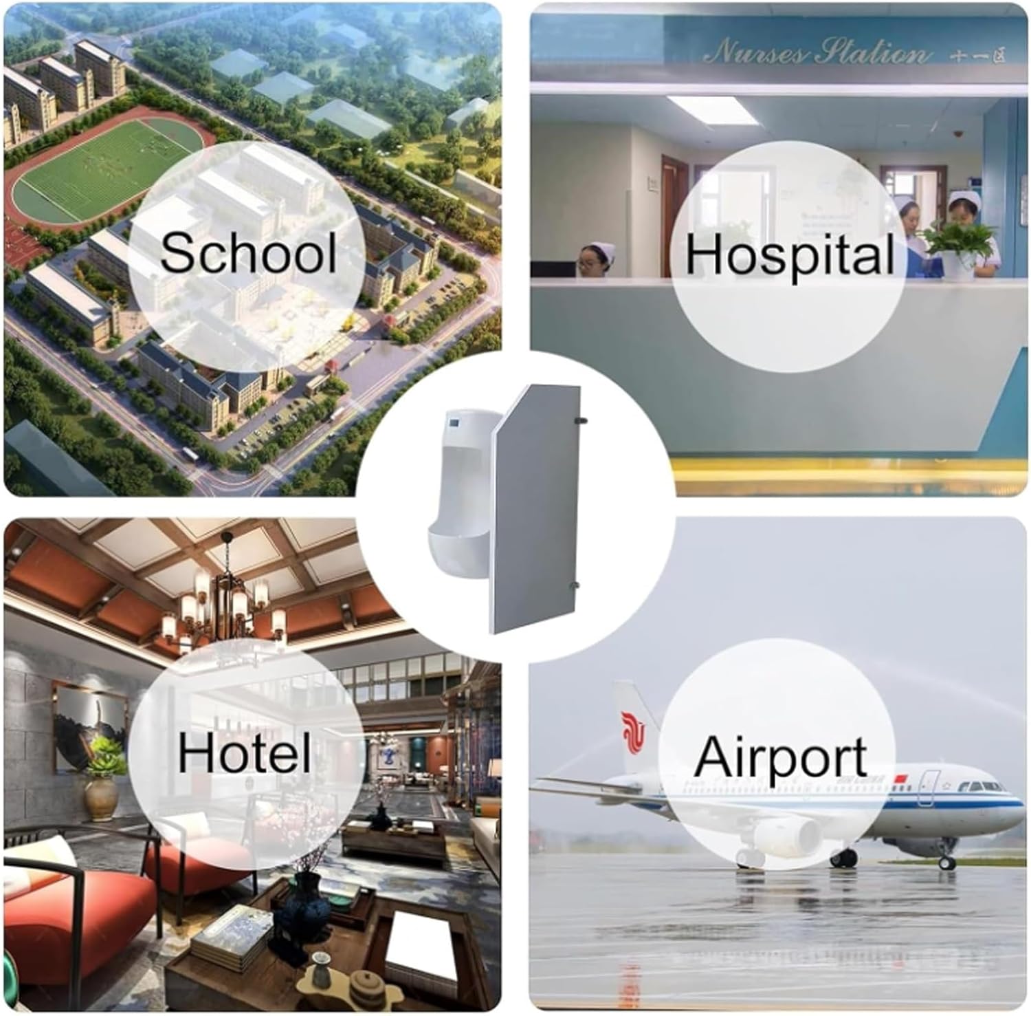 Urinal Partition, Public Toilet Partition, Urinal Divider, Wall-Mounted Men Urinal Screen Toilet Partition with Accessories, Toilet Protection Divider(1Pcs)