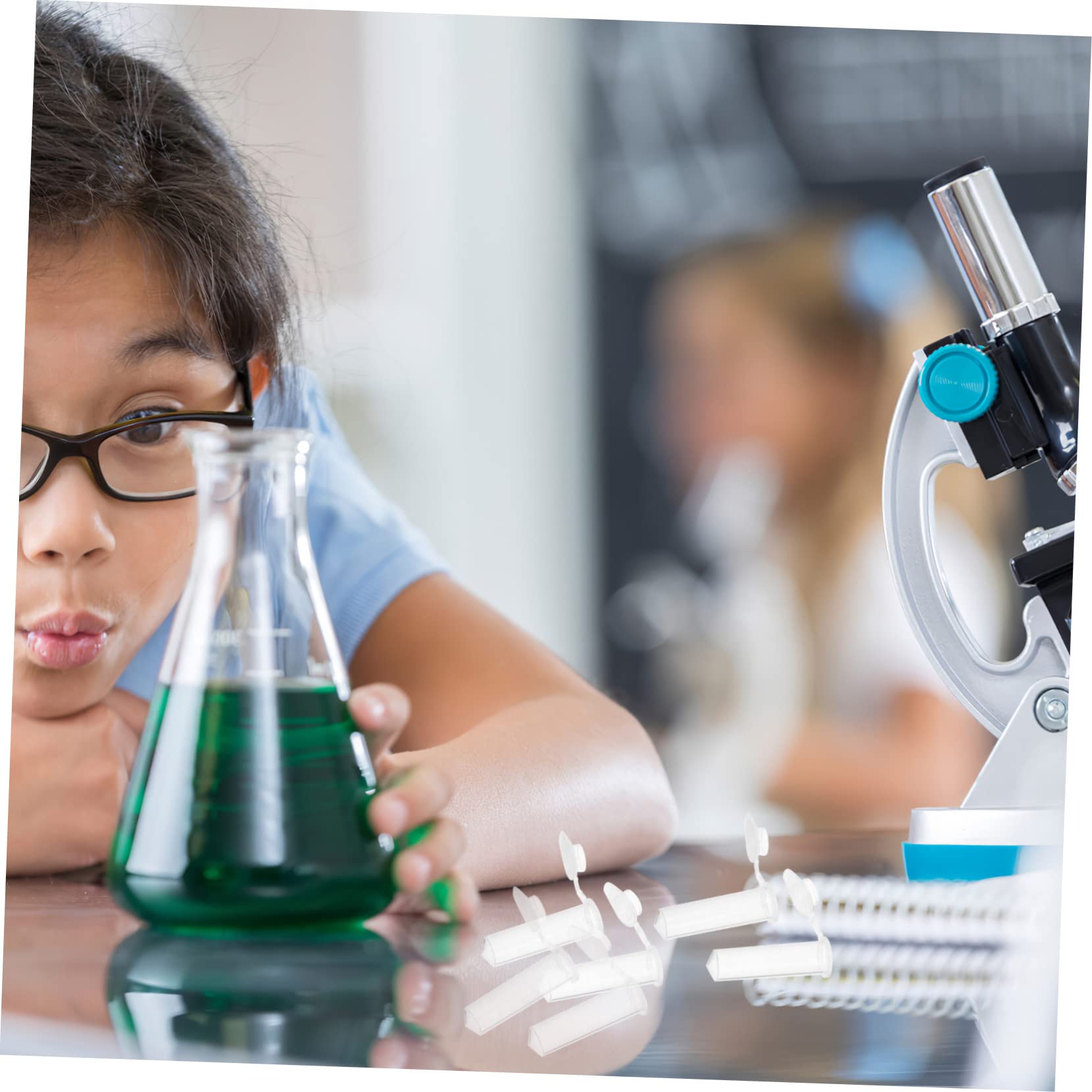PartyKindom 500pezzi Provette Per Centrifuga Con Tappo Piccole Provette Per Esperimenti Scientifici e Conservazione Di Campioni Liquidi Forniture Da Laboratorio