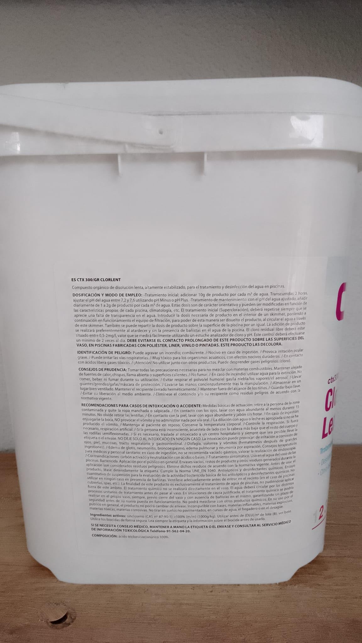 Cloro para Piscinas de la Marca FLUIDRA Modelo CTX 300/GR 5KG TRICLORO GR. - ENVASE Cuadrado