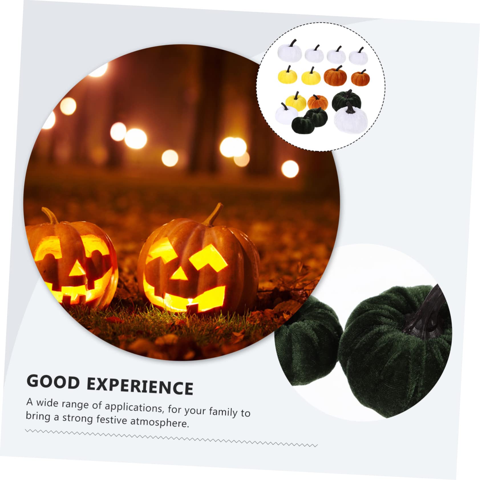 Zerodeko 2 Set Zucca Artificiale Zucche Artificiali Bianche Mini Zucche Artigianali Finto Ornamento Di Zucca Artificiale Autunno Falso Decorazioni Autunnali Al Coperto Flanella 15 Pezzi*2
