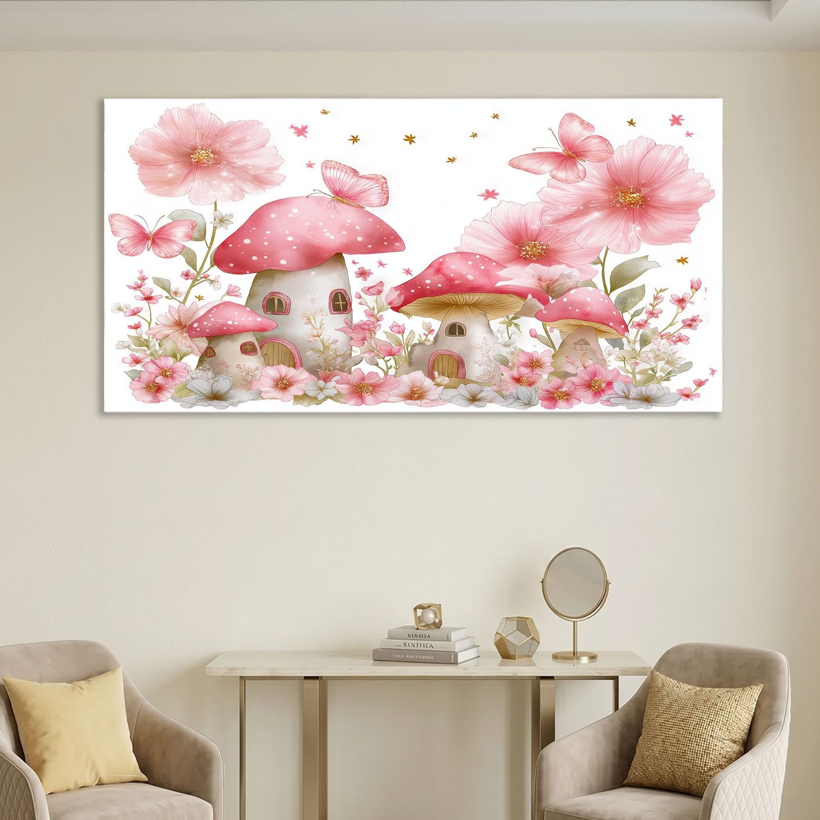 Cuadro con marco Pintura Mural Estilo Botánico Acuarela