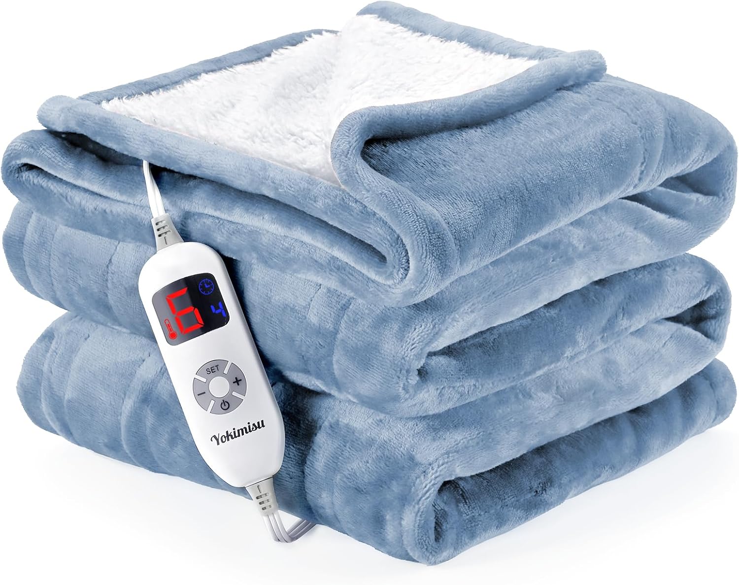 Yokimisu Electric Blanket Twin Size, Heated Blanket Flannel