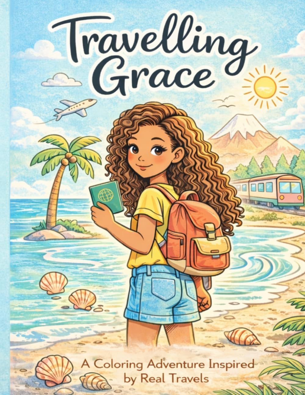 Travelling Grace: A Coloring Adventure Inspired by Real Travels