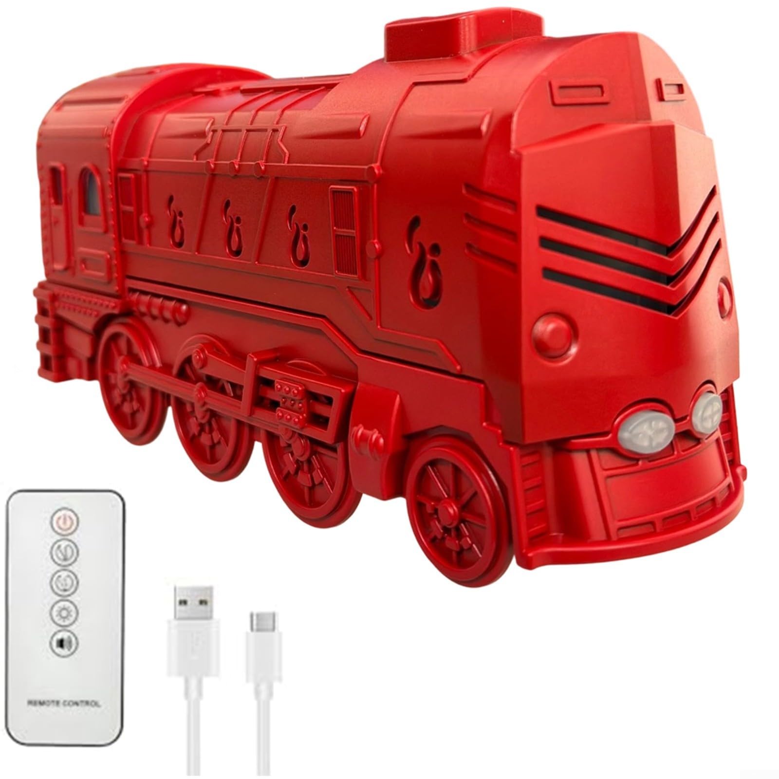 Diffuseur d'huiles essentielles train rouge 300ml USB