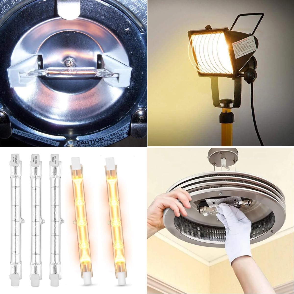 R7S lampadina alogena 118mm 150w,lampadine alogene lineari T3 a doppia estremità 2700K,illuminazione a J dimable per lampada da terra,illuminazione paesaggistica (150W-20pcs/118mm-230v)