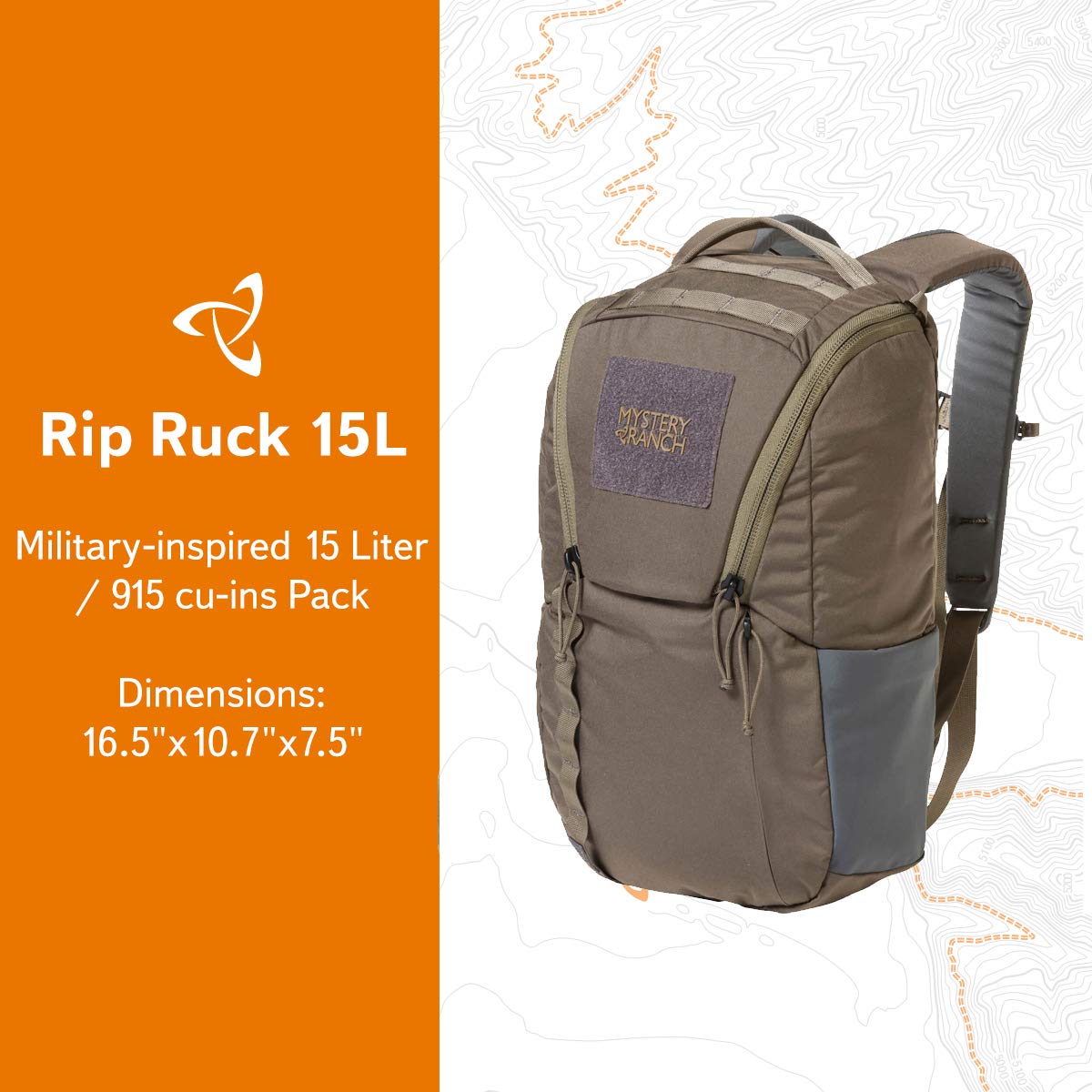 Mystery Ranch Rip Ruck Rucksack, 15 Liter, Militär-inspiriert, taktischer Rucksack