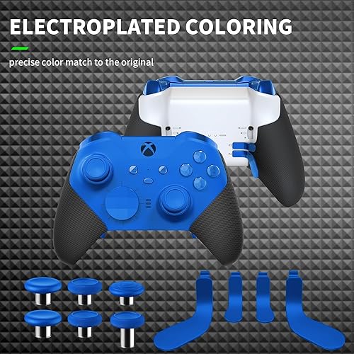Miniatura 4 de Accesorios 15 en 1 para controlador inalámbrico Xbox Elite Series 2, juego de repuesto de palillos de metal con 4 paletas, 2 almohadillas D y