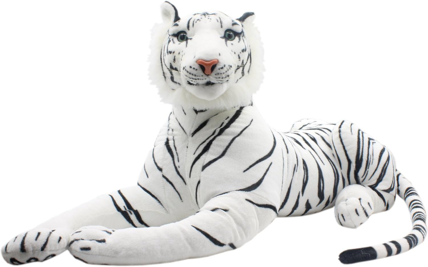 TAGLN Large Stuffed Animals Tiger Toys Plush Big (White Lying, 40 Inch)