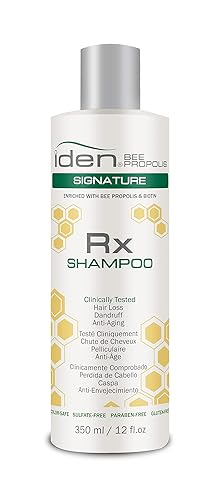 IDEN Bee Propolis Signature Rx Champú, promueve el crecimiento saludable del cabello, Saw Palmetto y té verde, 12 onzas líquidas