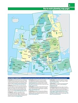 2025 Philip's Easy to Read Multiscale Road Atlas Europe: (A4