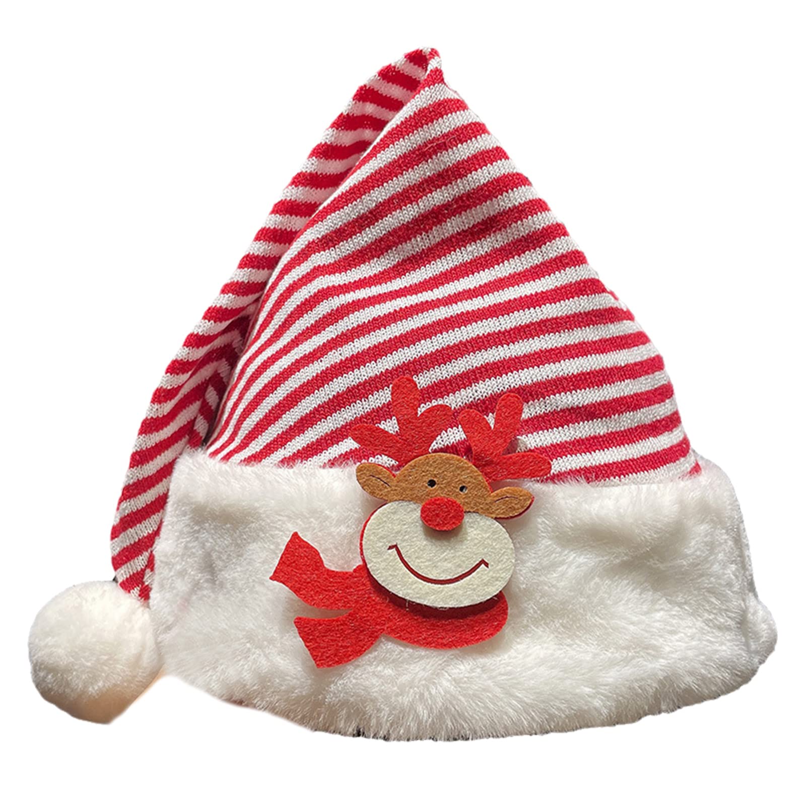 Elnwnnkc Children Long Christmas Hat Santa Cap New Year Christmas Party Decoration Reindeer Snowman Party Decor Decorations