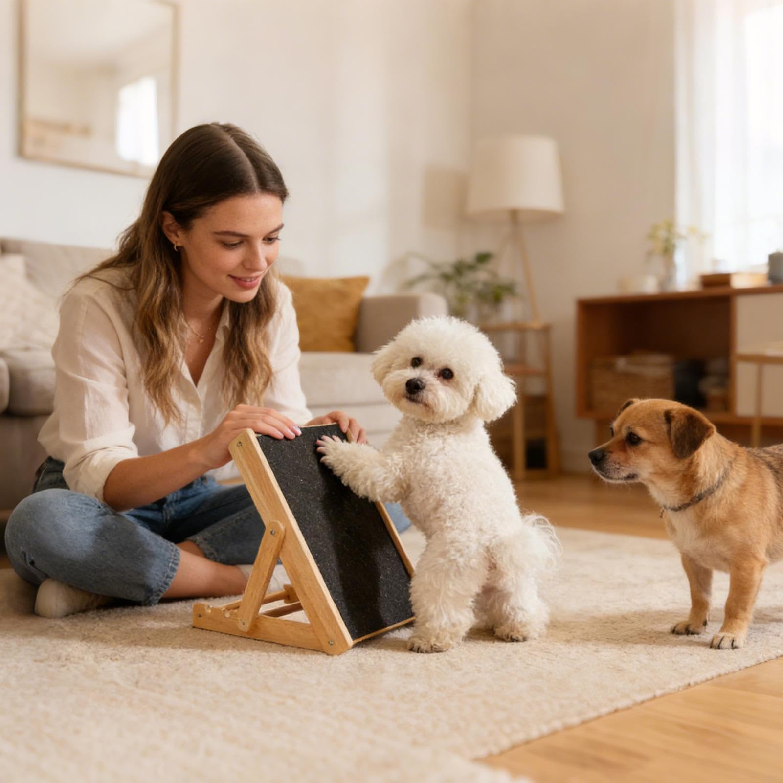 Tablero Para Rascàr Uñas De Perro, Fácil De Entrenar, 1 Pieza, Almohadilla Para Rascar Uñas Para Perro Con Papel De Lija, Herramienta De Recorte De Tablero Para Rascar, Portátil, Para El Hogar, Sala D