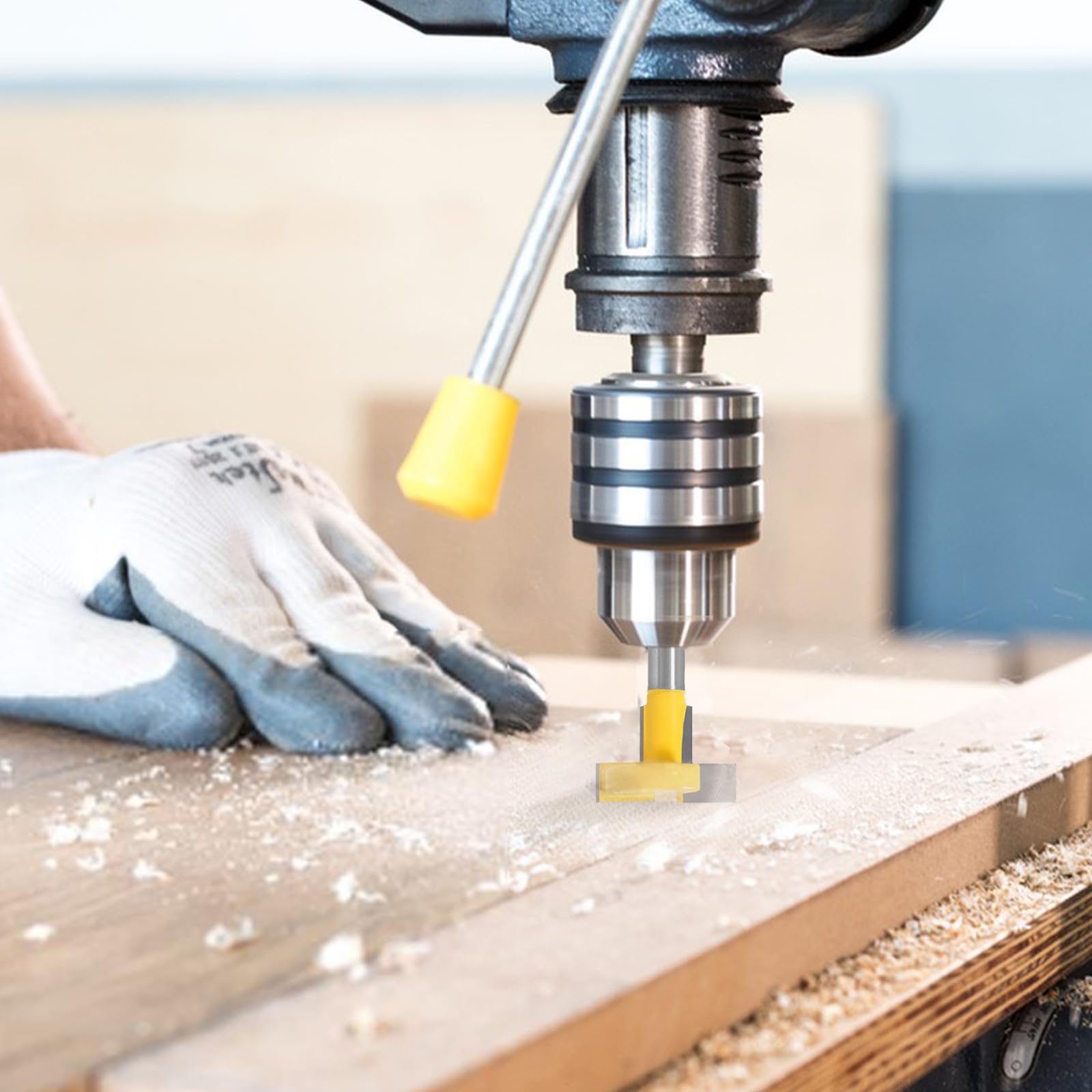 2 Pezzi T-Slot Track Fresa,Fresa a T con Gambo,T-scanalatura Dello Stinco Legno Cutter Router Bit,per utensile Per la Lavorazione del Legno