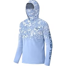 Palmyth Boys UPF 50+ Fishing Sun Hoodie with Integrated Face Mask Sun Protection Quick-Dry Youth Long Sleeve Shirt