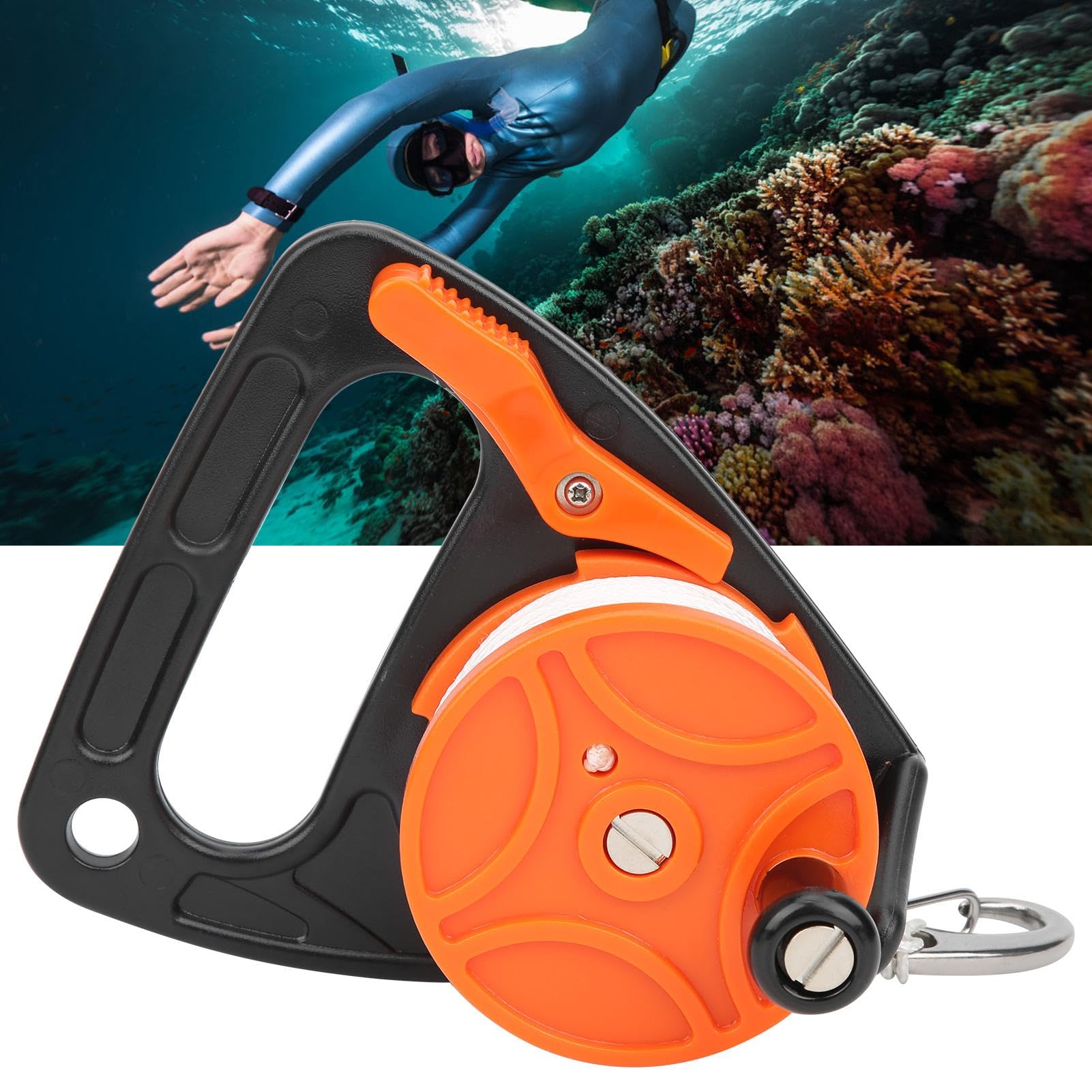 Mulinello da Sub 150ft con Manico Multiuso Arancia