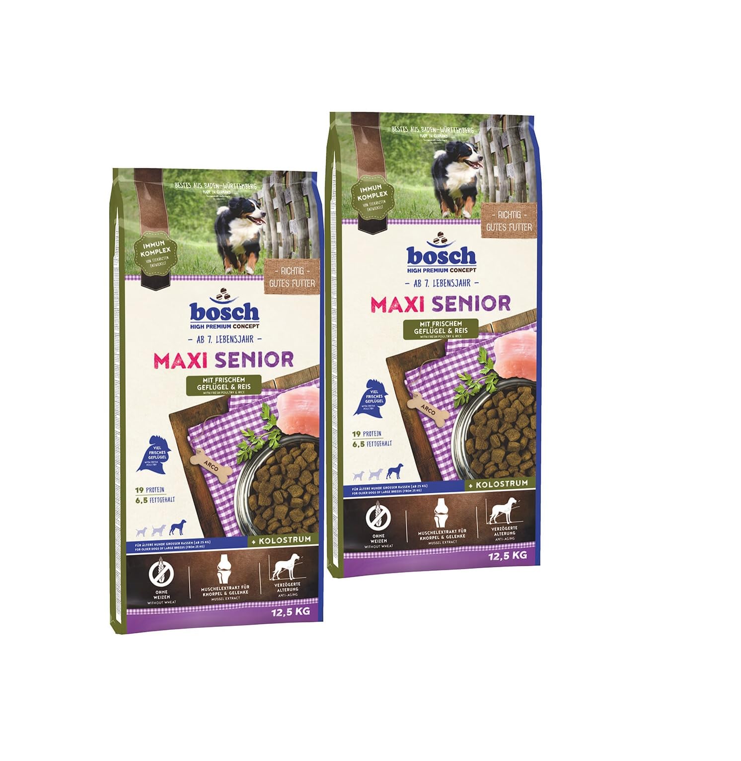 Bosch Maxi Senior 2 x 12,5kg Sparpaket Trockenfutter für Hunde
