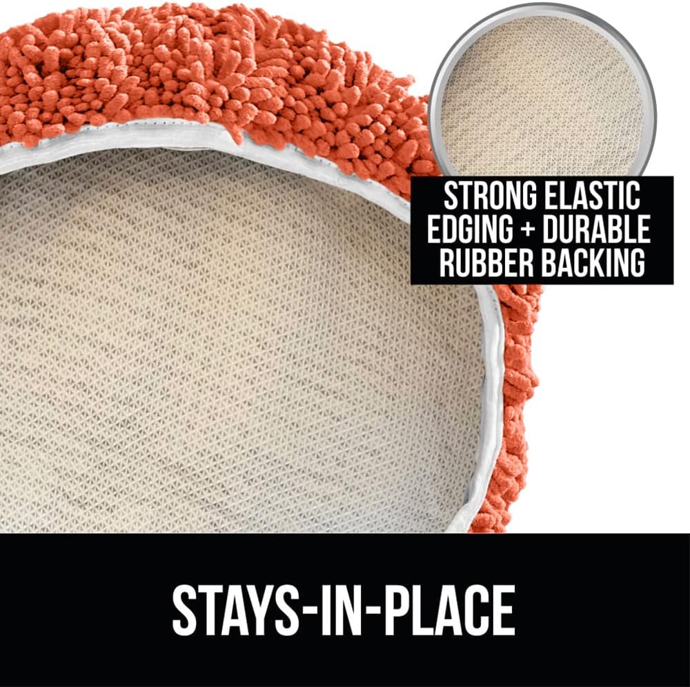 Gorilla Grip Shag Chenille Bathroom Toilet Lid Cover, Machine Wash, Ultra Soft Plush Seat Covers, Large Fabric Covers, 19.5x18.5, Fits Standard Toilet Lids, Bath Room Accessories and Decor, Coral : Home & Kitchen