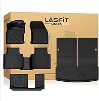 Vista 25 de LASFIT Tapete de carga para VW Tiguan 2018-2024 (ajuste 5 asientos), protección para todo tipo de clima, tapete de maletero de elastómero