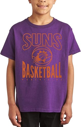 Miniatura 16 de Junk Food NBA Team Basketball - Camiseta de manga corta para niños y niñas con licencia oficial Verde Kelly,Negro -,Verde bosque,marino,Púrpura,Rojo