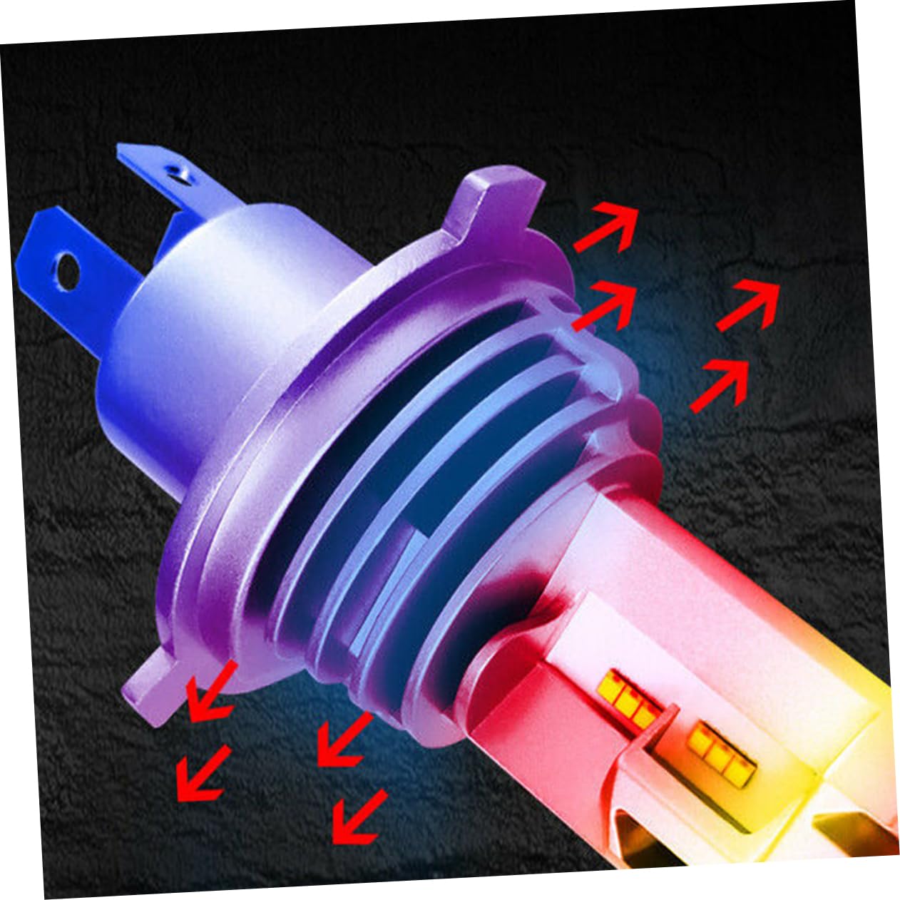 Gatuida LED Bianca Luce di 5000lm per Lampadine in H4 9003 6500k Auto e 55w Fredda Leghe Chip Zes 2 Pezzi Alluminio Destra e Sinistra Basso Consumo per Fari Anteriori