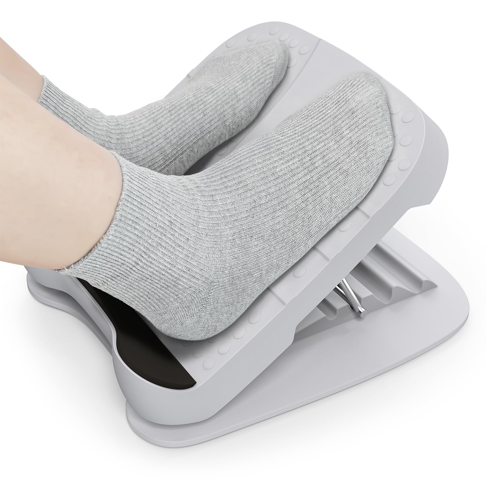 SmukbeadSlant Board, Dual-Purpose Foot Stool Foot Rest for Under Desk at Work Adjustable Slant Board for Calf Stretching, Calf Stretch Board 30-Degree Tilt Angle Adjustment for Home, Office, Yoga