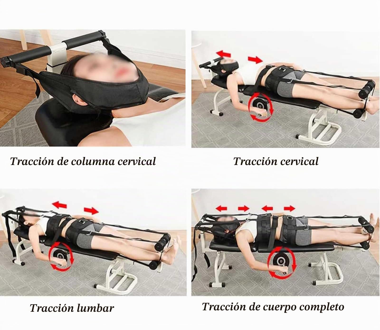 Cama de Tracción Cervical y Lumbar Corrector de Postura de la Columna Vertebral Camilla Lumbar Banco de Estiramiento Cervical y Lumbar para Aliviar el Dolor y Descomprimir la Columna Bed width 36cm