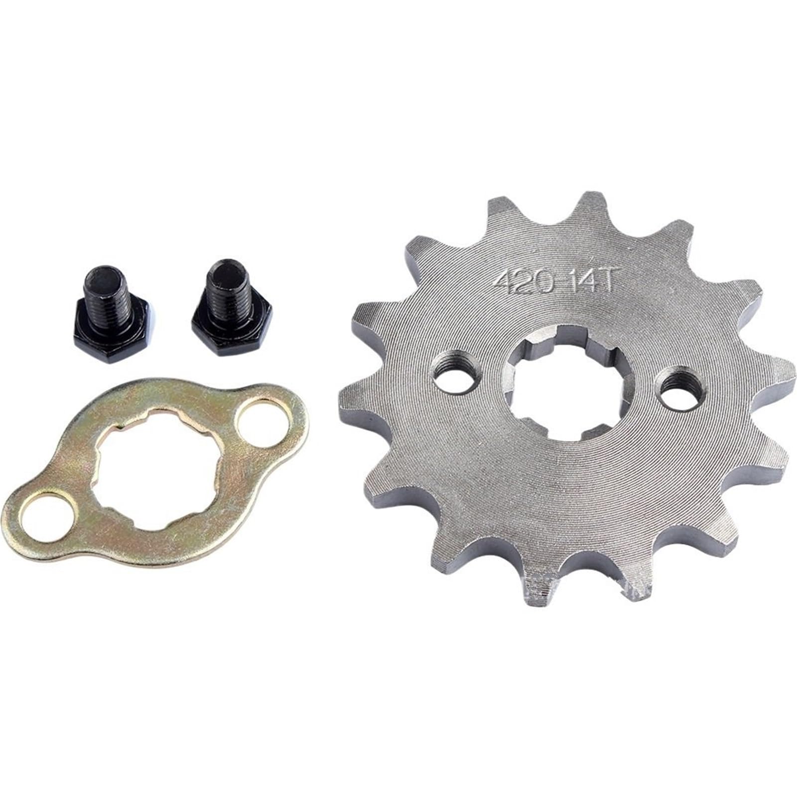 EJUOYO Chain Sprocket 420 10/12/13/14/15/16/17/18/19 Tooth Front Engine Sprocket 17mm For 70cc 110cc 125cc Pit Dirt Bike(14T)