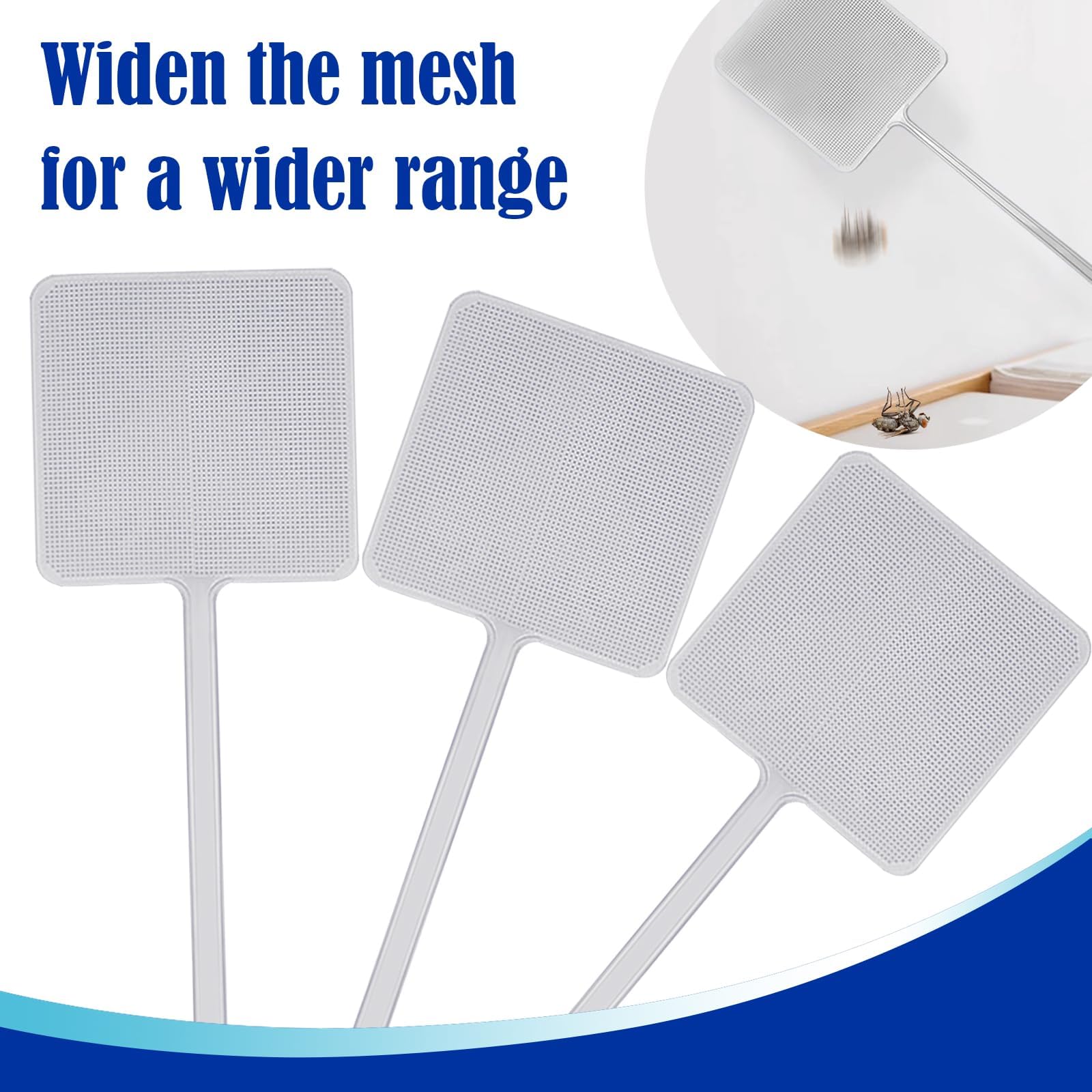 3 Pezzi Grigio Scacciamosche,per Mosche,Scacciamosche Manuale Plastica,Portatile Manico Lungo,per Zanzare e Insetti,Acchiappa Mosche per Interno Cucina e Giardino Esterno