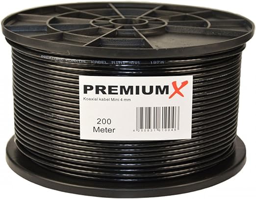 200 nbsp meter cavo coassiale SAT 90dB Mini 4 nbsp mm Nero cavo antenna FullHD HDTV Nuovo 200 nbsp meter cavo coassiale SAT 90dB Mini 4 nbsp mm Nero cavo antenna FullHD HDTV Nuovo