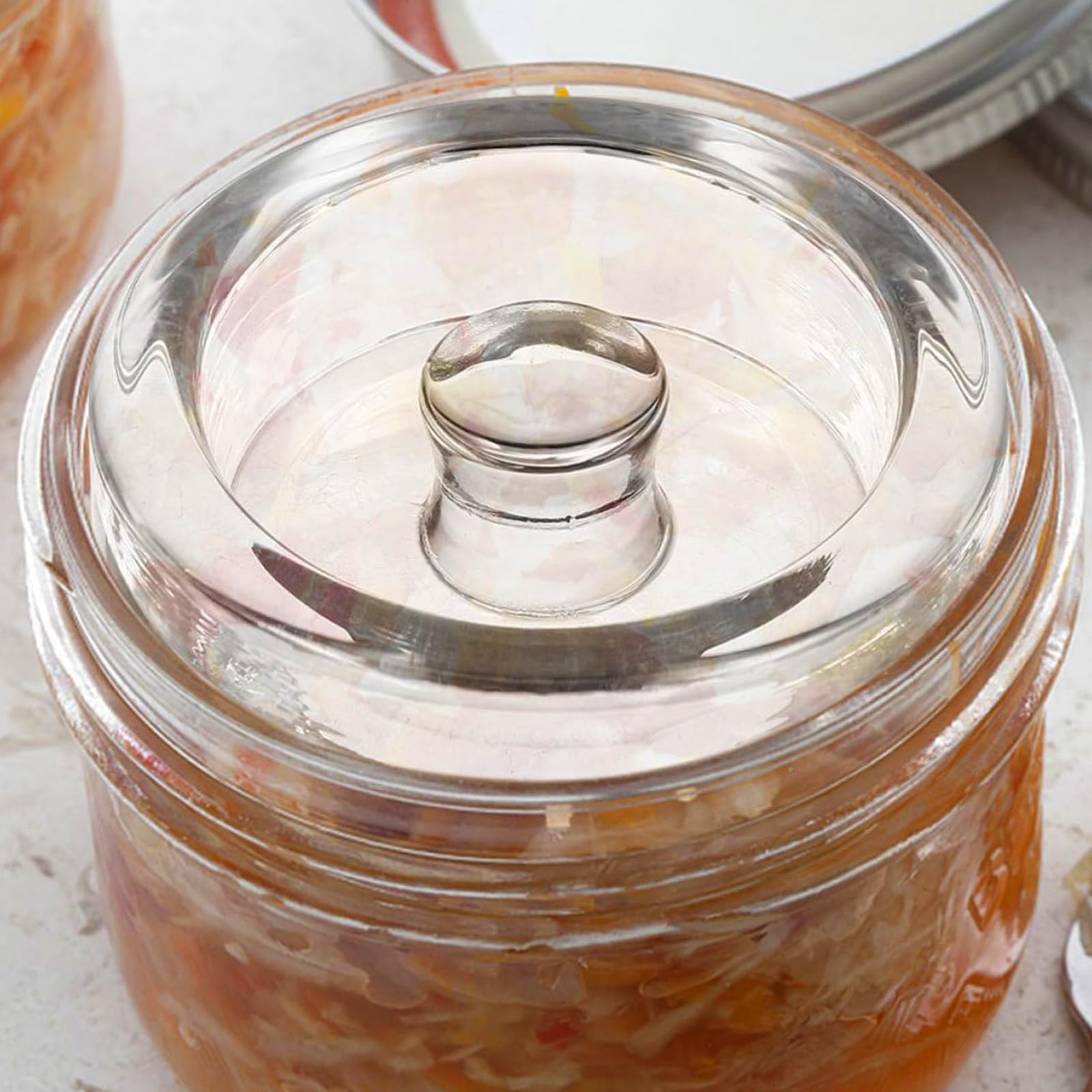 Bocal le Parfait, Poids de Fermentation, avec Petite Poignée, Pot de Fermentations, Convient à la Fermentation de la Choucroute et du Kimchi