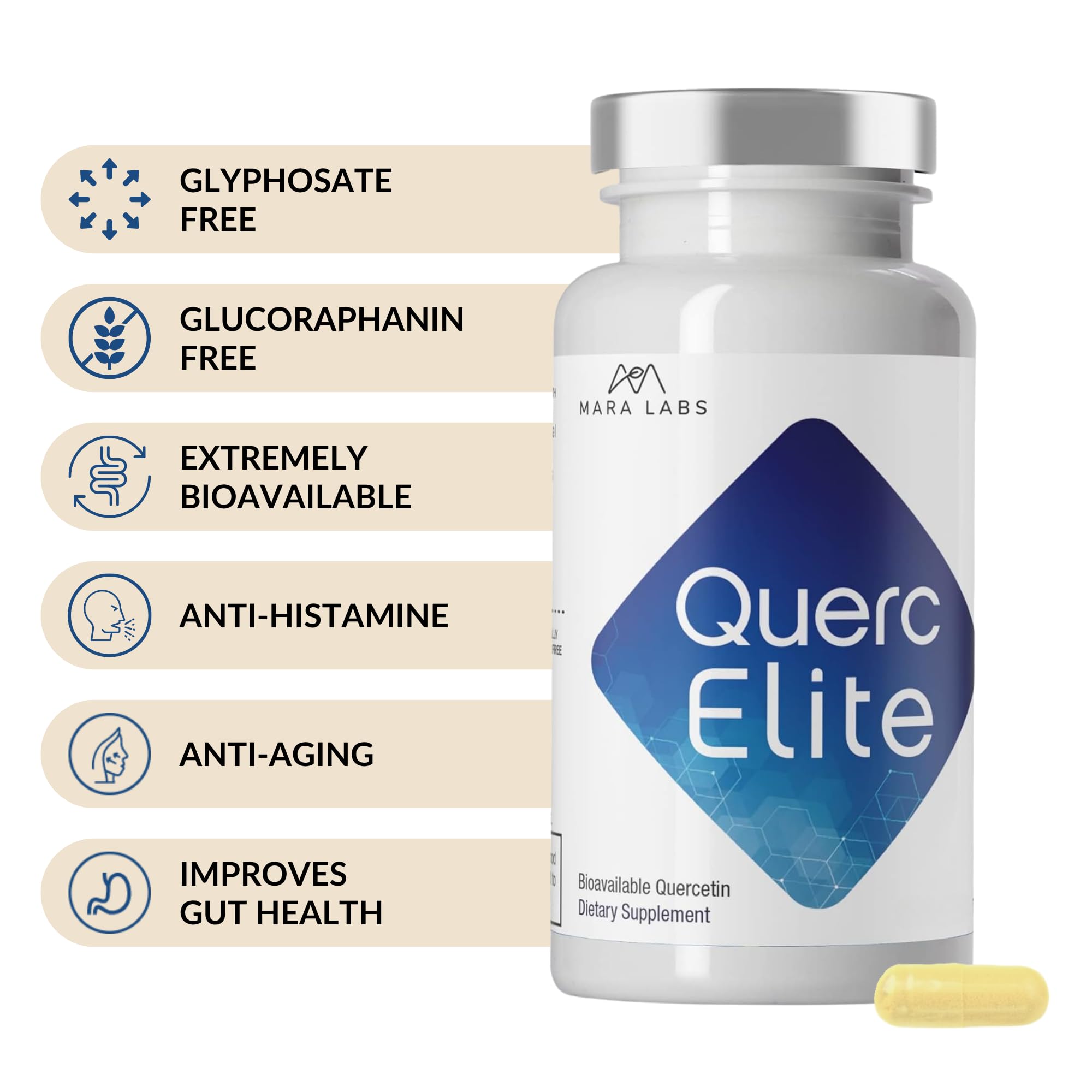 BrocElite Mara Labs QuercElite Bioavailable Quercetin | 30 Vegan Caps — Amazon image 3