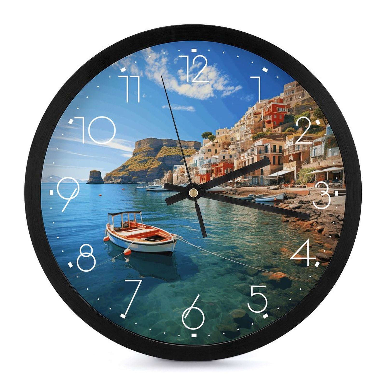 Horloge murale décorative de cuisine au style bord de mer pour la maison