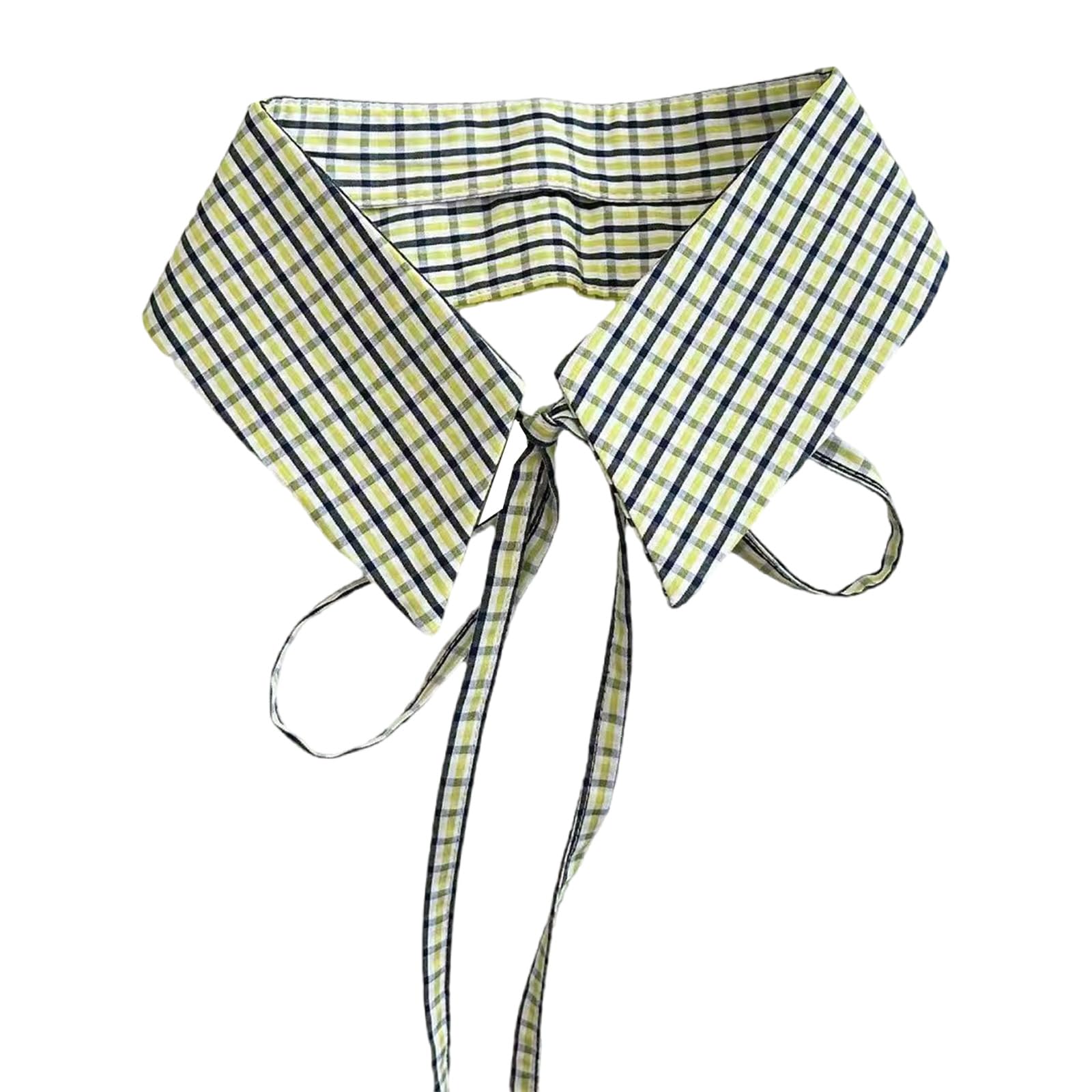 MICFENY Attach Checkered Collar Soft Ventilated Substance Fast Wear For Casual Outfits