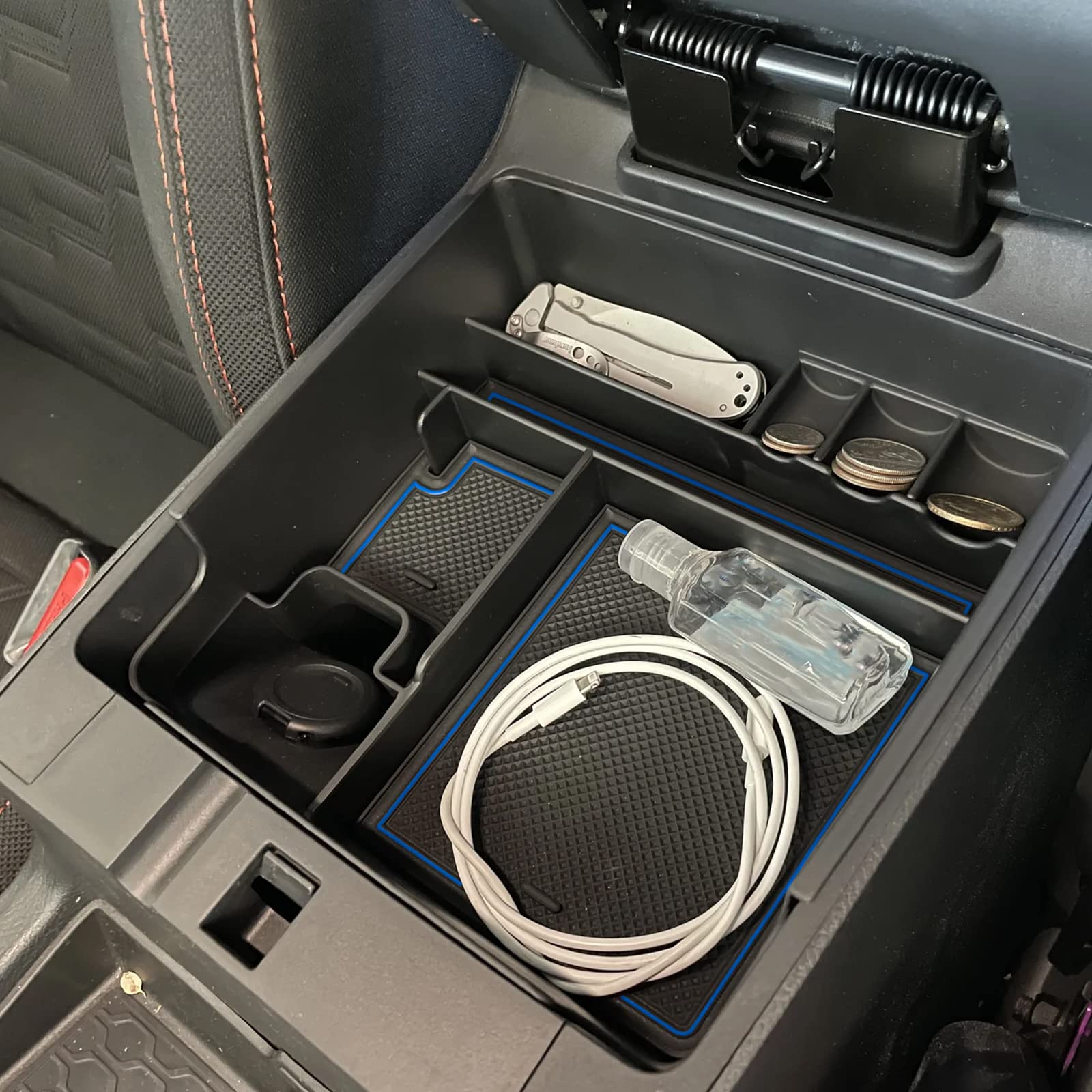 YEE PIN Frontier Tray Frontier Console Tray 2022 Frontier Truck Center Console Organizer Tray 2022 2023 Frontier Tray 2022 Frontier Center Console Tray for Frontier Console 2022 2023 (Blue)
