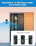 Support de sonnette vidéo antivol, réglable 360° Degree Doorbell Angle No-Drill Mount Compatible avec Bague Batterie DoorBell /Plus/Pro Video Doorbel Upgrade Corner Kit pour les maisons,Appartements