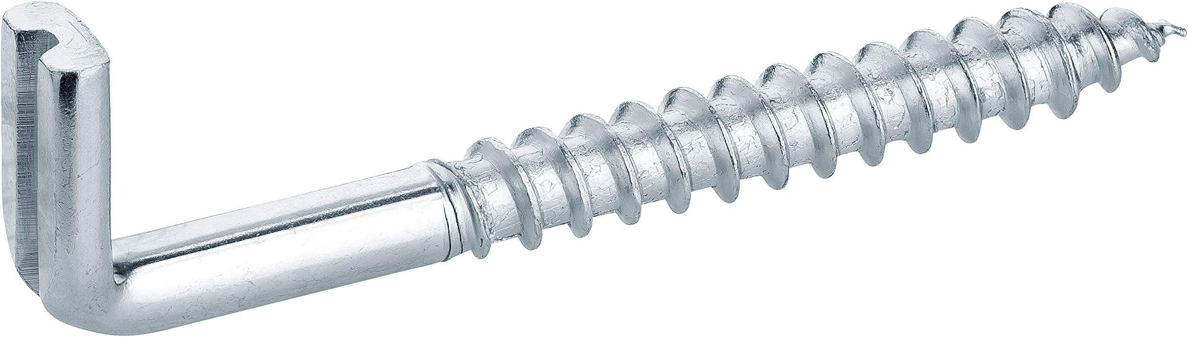 Screw Hooks Straight with Slot | 25 Pieces | Hook Screw galvanised | Wall Hooks | Swivel Hooks | high Load Capacity | 5,8 x 60 mm