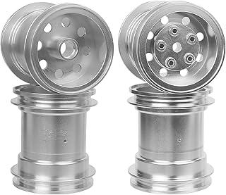 HOBOHY CW01 Aluminum Front and Rear Wheel Hub Rims for Tamiya CW-01 Chassis Lunch Box 1/12 Big Tire Model RC Car Upgrade Parts
