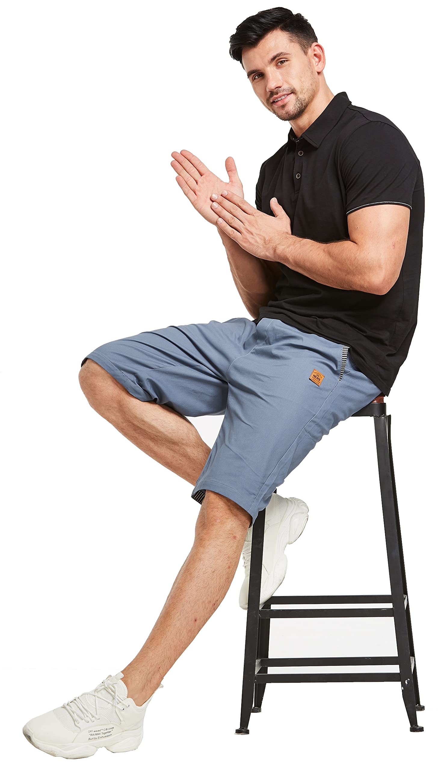 Tansozer Pantaloncini Uomo Shorts Uomo Cotone Estivi Pantaloncini con Tasche Uomo